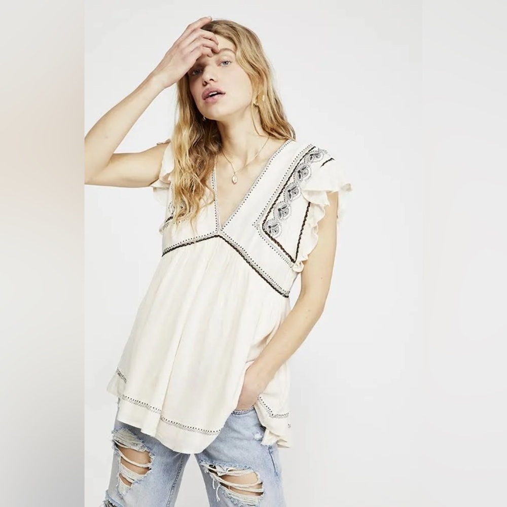 Free People| ‘Falling Water’ Embroidered Tunic - Picture 6 of 12
